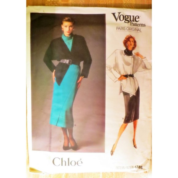 Vtg VOGUE Paris Original Chloe Pattern 1786 Misses Size 8  Uncut Jacket Top Skir - Picture 1 of 2